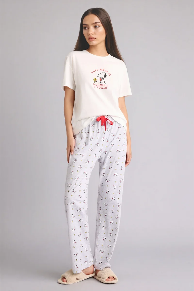Defacto 2 piece Regular Fit Snoopy Licensed Set