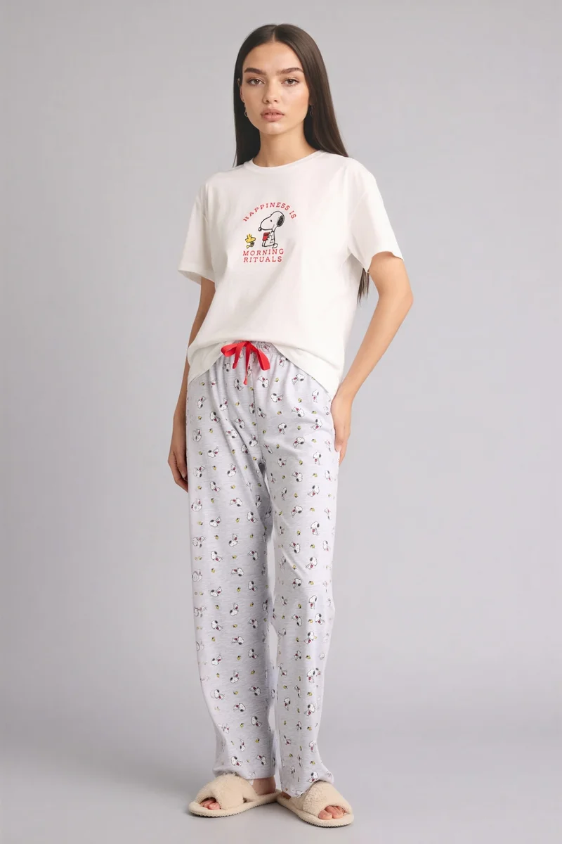 Defacto 2 piece Regular Fit Snoopy Licensed Set
