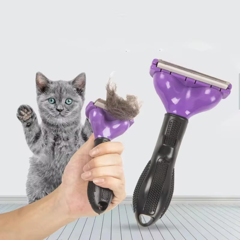 LASALE Pet Deshedding & Dematting Comb for Cats and Dogs - Non-Slip Grooming Brush for Easy Fur Removal - Image 5