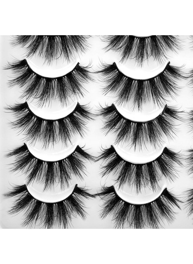 LANFLOWER Fake Eyelashes Natural Look Dramatic 3D Lashes Pack Faux Mink 20 Pairs 4 Styles - Image 5