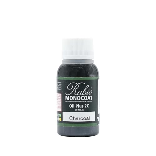 Rubio Monocoat Wood Stain & Finish Sample - Charcoal | Oil Plus Part A | Quick-Dry, Eco-Friendly Linseed Wood Oil for Indoor Use | Ideal for Sampling Oil Plus 2C & Touch Ups | 20 mL - Image 1