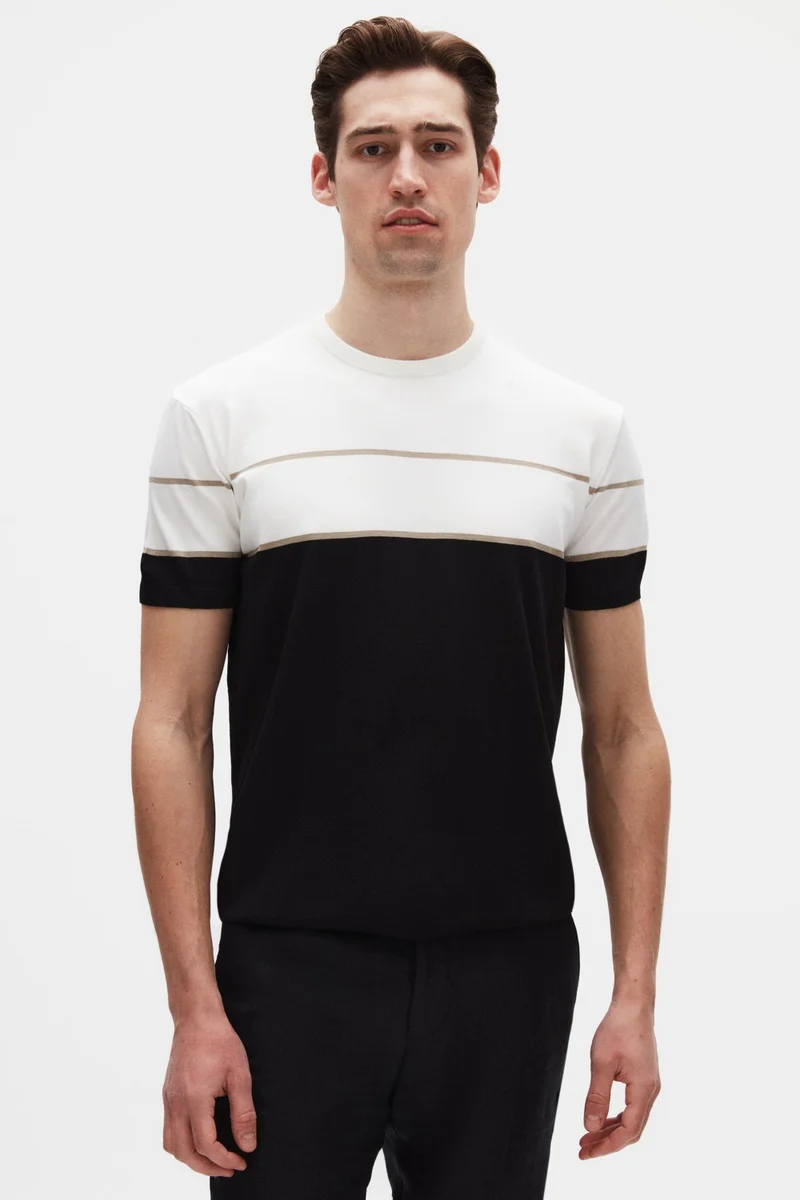 D'S DAMAT Ds Damat Slim Fit Ecru Rayon Knitwear T-Shirt