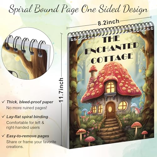 ADEVIAN Adult Coloring Book for Women Relaxation, Adult Coloring Book Spiral Bound, One Sided Design 30 Premium Quality Thick Paper (No Bleed), Mindfulness Gifts for Women to Relieve Anxiety - Image 2