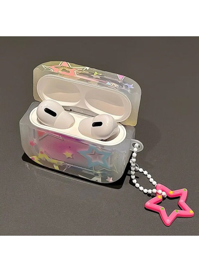 Kmaxai Apple Airpods Pro 3 Case Female Style Cute Soft Shell Wireless Earbuds Charging Case Pendant Cord Invincible Star - Image 2