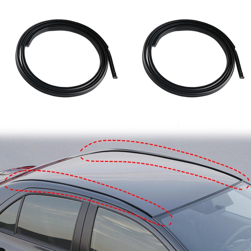 JDMON Roof Drip Molding Strips Weatherstrip Compatible with Toyota Yaris Sedan 2007-2012, Replace 7555152160 7555252140, Left and Right, 2 PCS - Image 1
