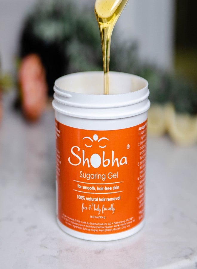 Shobha Professional Sugaring Kit – Salon Formula At Home Hair Removal Products – 16oz Microwave Sugar Wax, 24 Muslin Waxing Strips and Reusable Spatulas - Natural Face, Body and Bikini Hair Depilation - Image 3