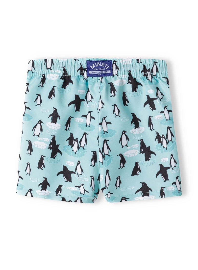 MINOTI Boys' Swim Shorts with Elastic Waist and Adjustable Drawstring  - Image 2