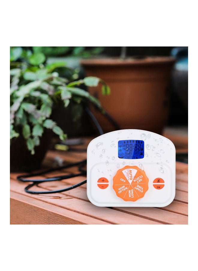 NIBEMINENT - Automatic Drip Irrigation Emitter System Controller With Accessories White/Black/Orange - Image 1