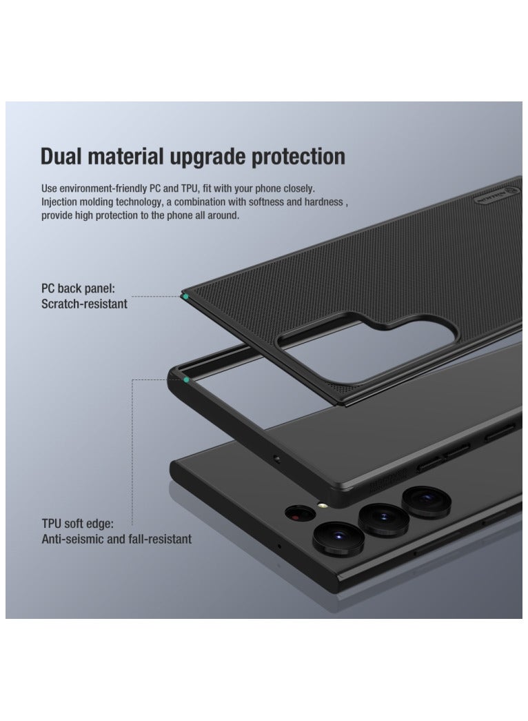 Nillkin Super Frosted Shield Pro Case Slim for Samsung Galaxy S23 Ultra Case, Pocket-Friendly Anti-Scratch Phone Case - Black - Image 4