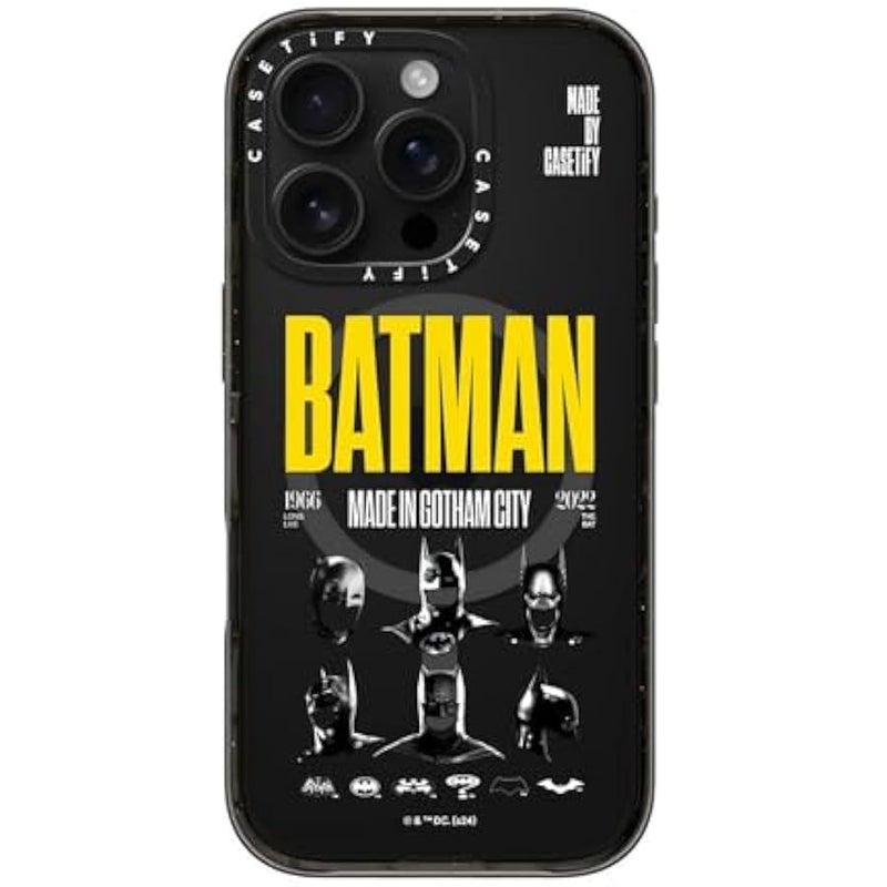كاستيفي CASETiFY Impact iPhone 16 Pro Case 【Batman Co-Lab / 4X Military Grade Drop Tested / 8.2ft Drop Protection/Compatible with Magsafe】 - Made in Gotham City - Clear Black - Image 2