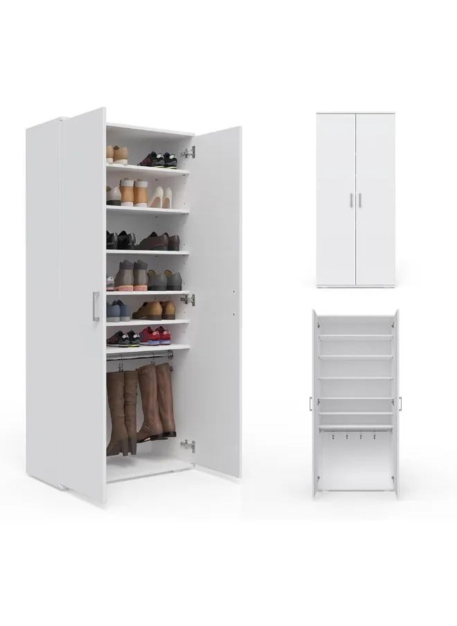 Shoe Storage Rack with 7 Shelves and Foldable Design – Easy Setup and Great for Apartments, Closets, or Entryways.