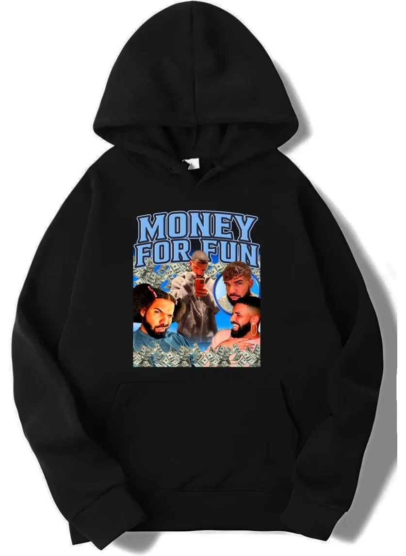 بي ار زد كولكشن Unisex Oversize Money For Fun Hoodie