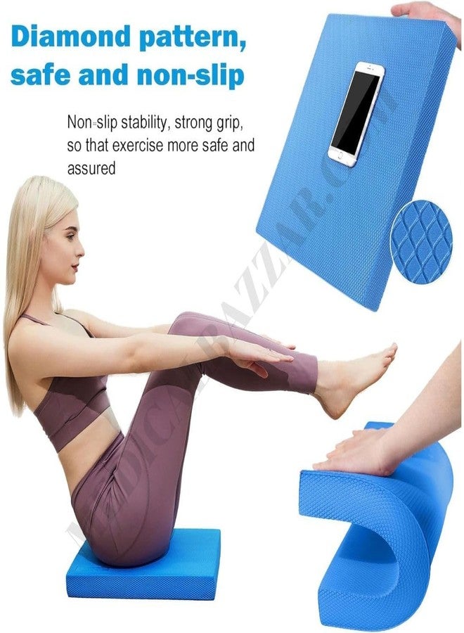 ACCOVED MedicalBazzar Exercise Balance Pad Non-Slip Cushioned Foam Mat Knee Pad for Fitness and Stability Training, Yoga, Physical Therapy (Blue, Foam Balance Pad Small(40x24x5.7cm)) - Image 4