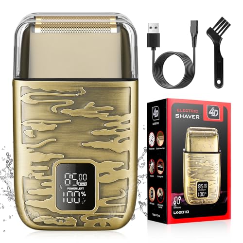 Dumite Electric Shavers for Men,3-Speeds Electric Razor,Head Shavers for Bald Men,Double Foil Beard Trimmer,Barber Supplies Waterproof Shaver, Gifts (Bronze-1) - Image 1