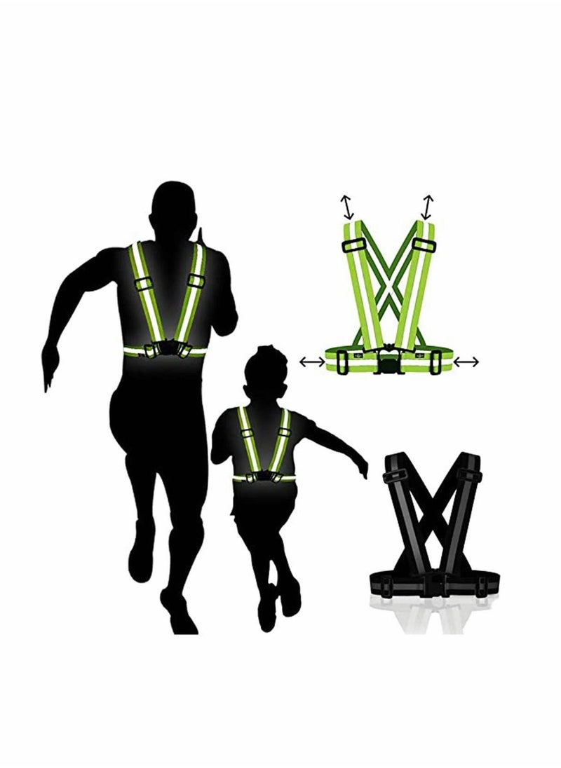 Y&D Reflective Vests 2PCS Lightweight Bright Safety Vest High Visibility Adjustable For Night Running Hiking Cycling Walking Jogging Reflector Men Women Kids  - Image 1