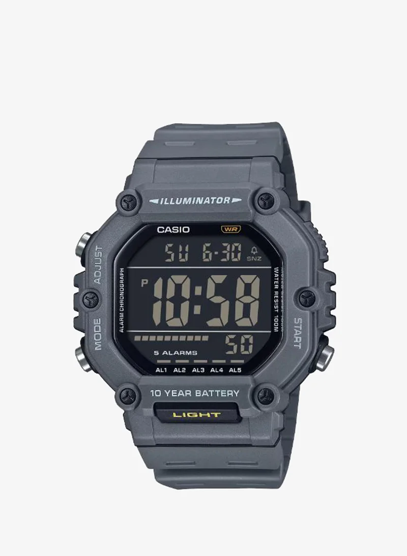 Casio Men's Resin Digital Watch AE-1600H-8BVDF - 49.7 mm