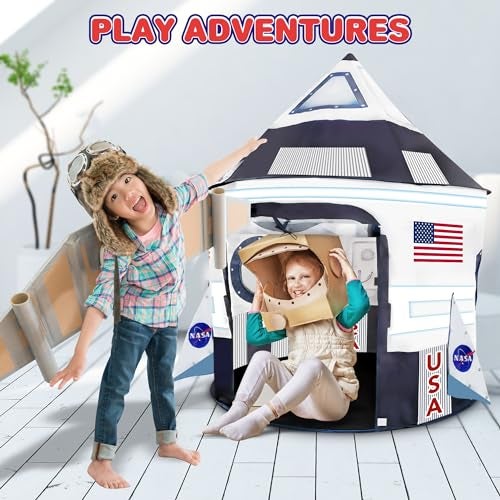 ArtCreativity Kids Tent Indoor Pop up Play Tent for Kids Outer Space Party Decorations Space Toys for Ages 412 Indoor Outdoor Playhouse Spaceship Playhouse for Birthday Party Decoration - Image 5