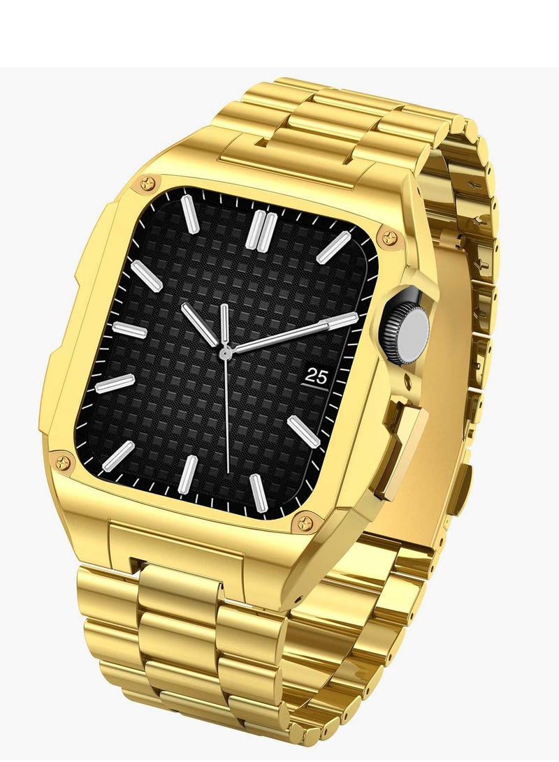 GREEN LION Significato Steel Strap Case Watch 45MM - Gold - Image 1