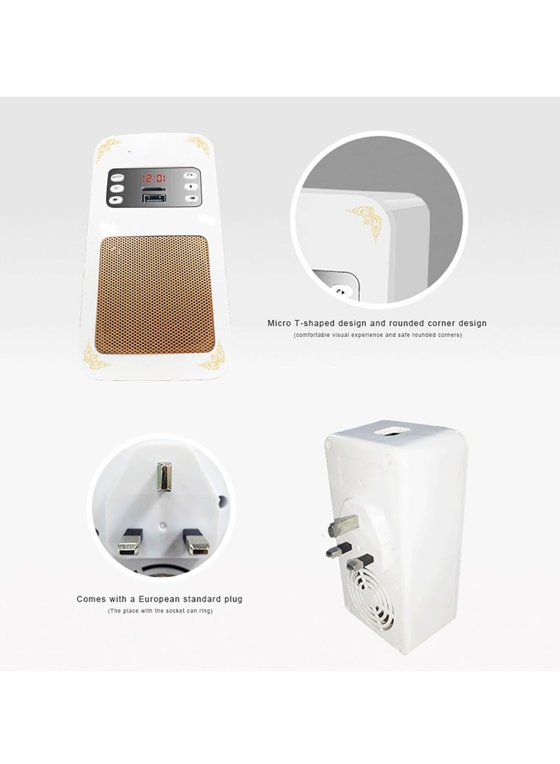 TIGER Qur'an Speaker Remote Lamp – Wall-Mounted Music Player with Remote Control, APP Function, Bluetooth Quran Speaker, LED Lamp for Home, Mosque, and Office Use - Image 4