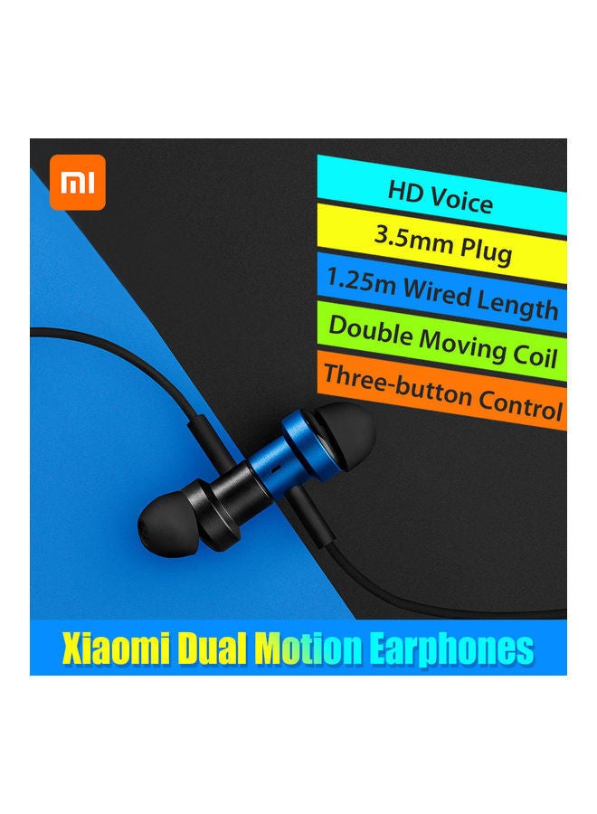 NIBEMINENT Dual Motion In-Ear Earphones Blue - Image 1