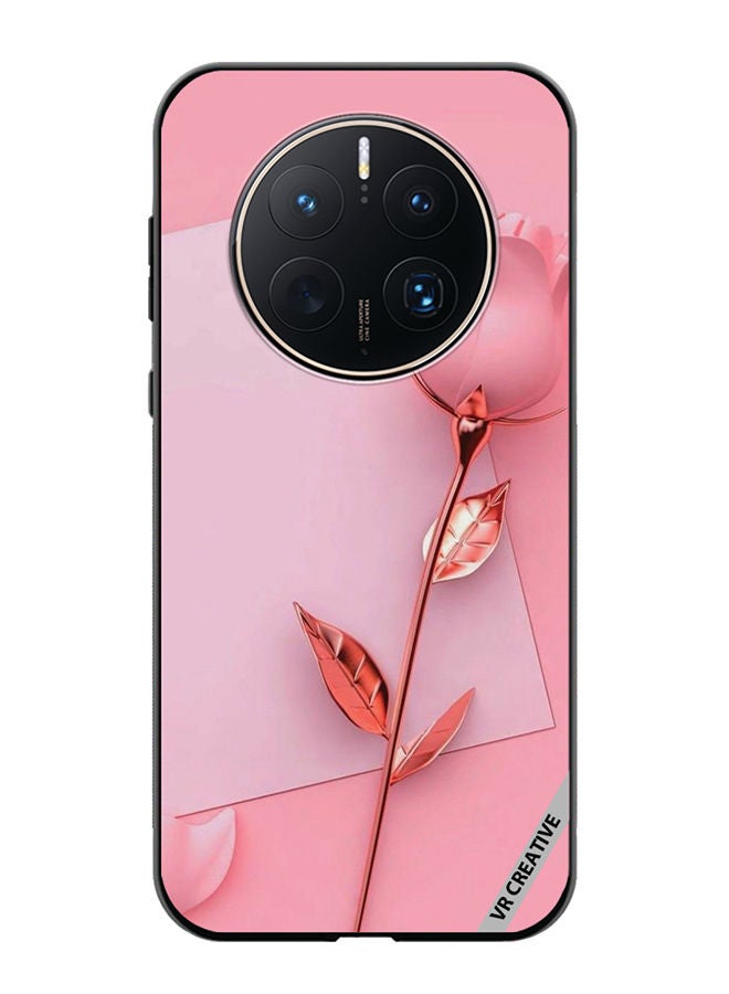 VR CREATIVE Protective Case Cover For Huawei Mate 50 Pro Pink Rose Design Multicolour - Image 1