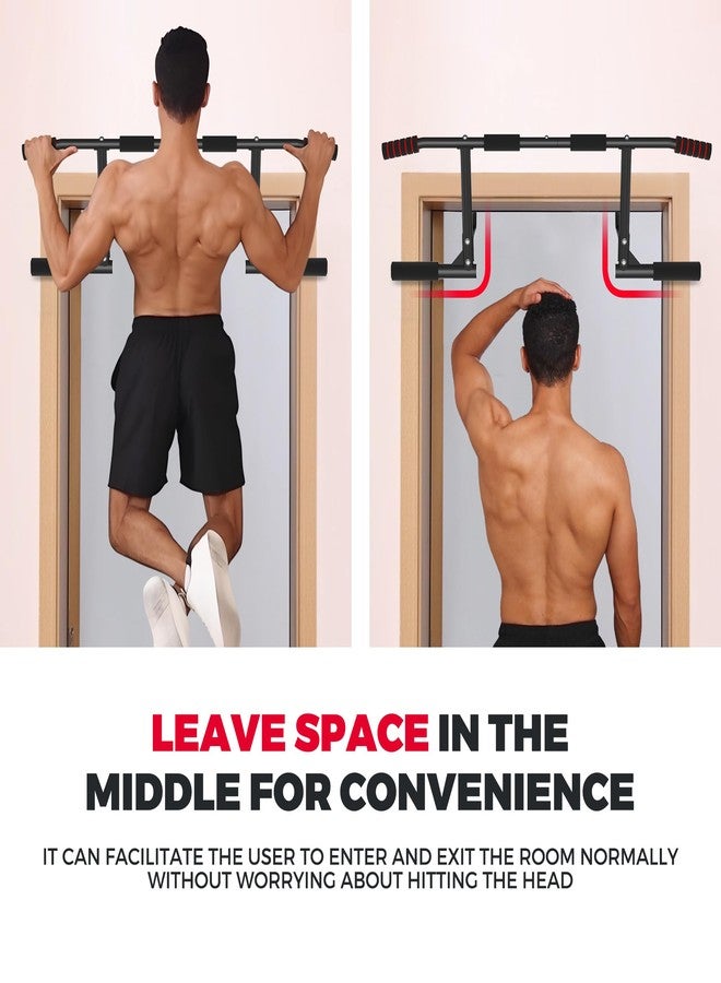 ONETWOFIT Pull Up Bar for Doorway, 440 lbs Heavy Duty Upper Body Fitness Workout Bar for Home Gym Exercise, Multi-Grip Strength Wall Mounted Door Frame Chin-Up Bar for Almost All Doors - Image 3