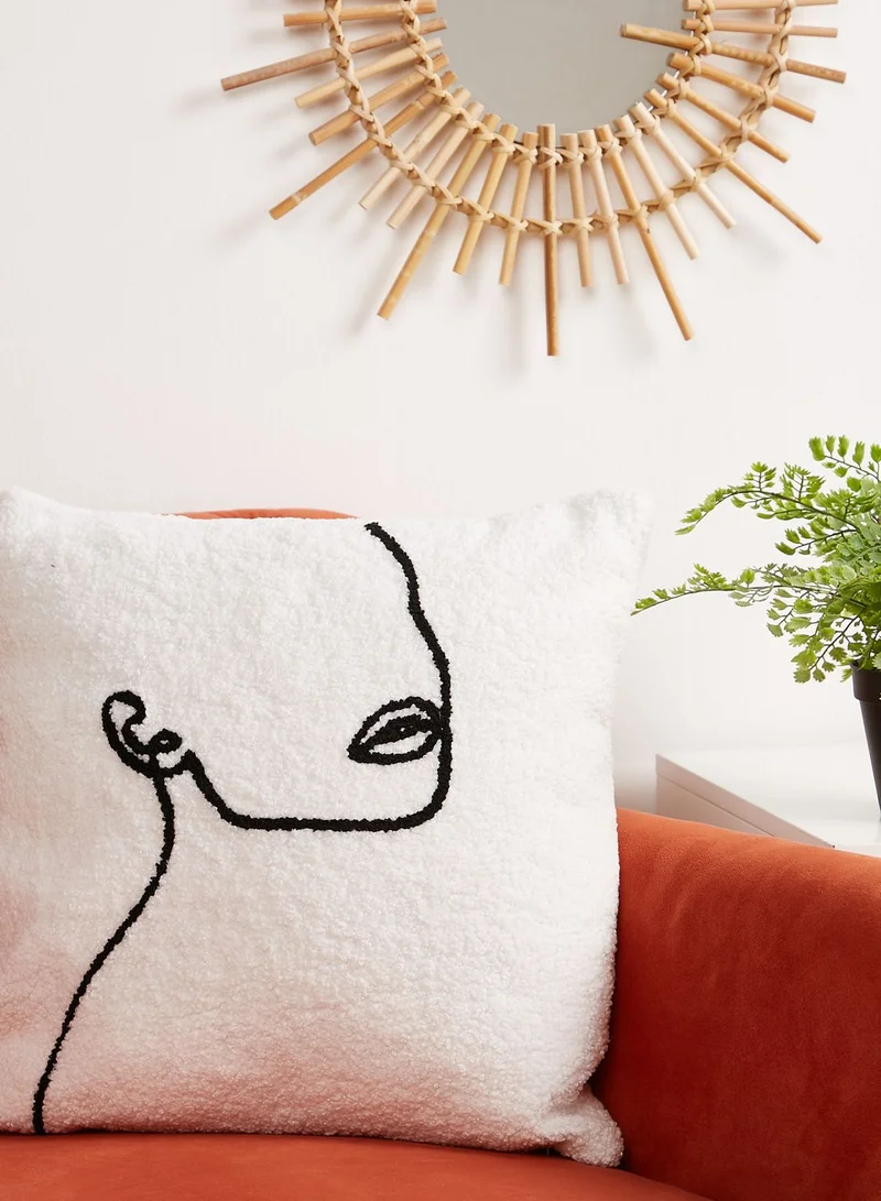 AURORA Face Printed Cushion With Insert 45X45Cm