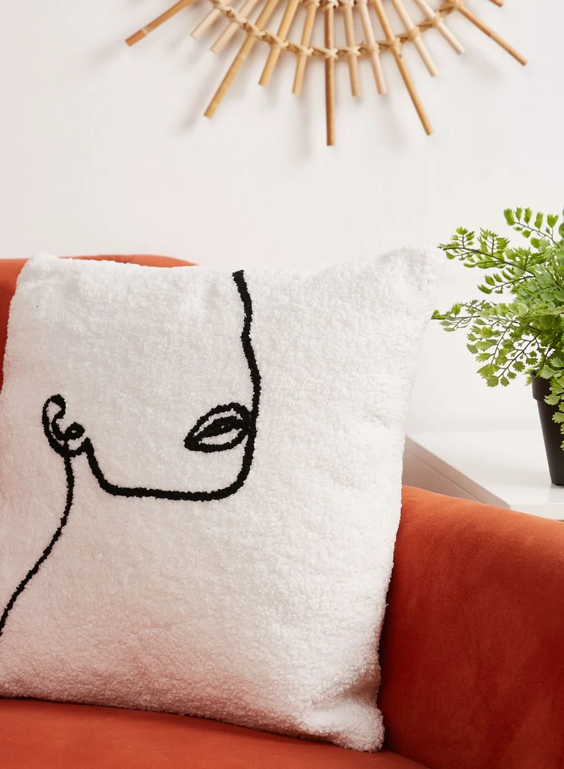 AURORA Face Printed Cushion With Insert 45X45Cm