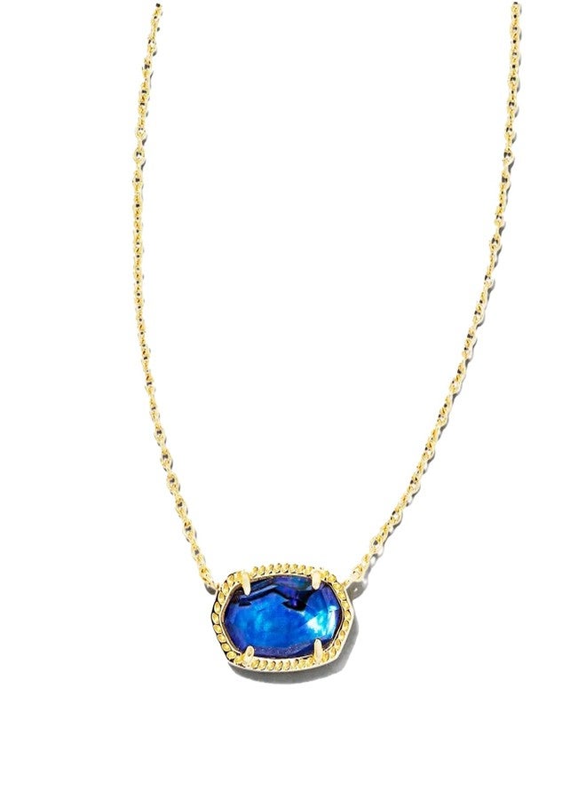 Kendra Scott Elisa Pendant Necklace for Women, Fashion Jewelry, 14k Gold-Plated, One Size, Gold|Brass, Abalone - Image 1