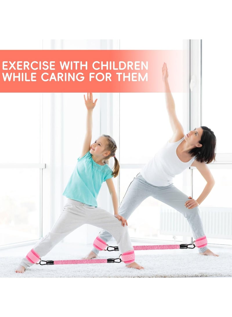 founder Ankle Resistance Loop Exercise Bands for Home Fitness, Ankle Bands for Working Out with Cuffs, Resistance Bands for Leg Butt Training Workout Equipment, Set of 9 - Image 5