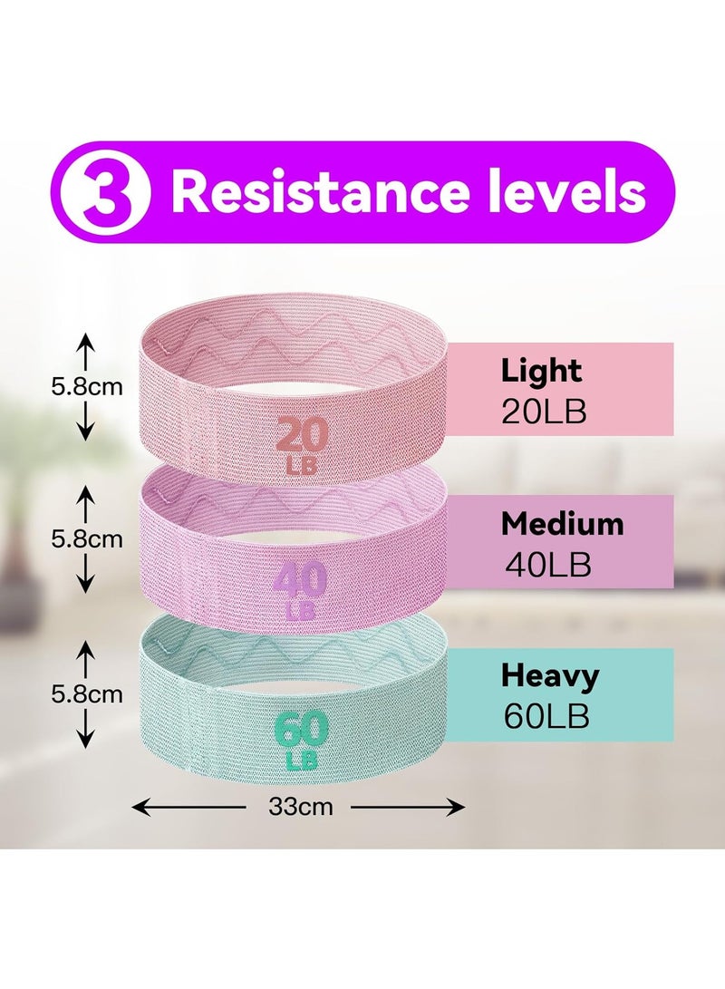 founder Ankle Resistance Loop Exercise Bands for Home Fitness, Ankle Bands for Working Out with Cuffs, Resistance Bands for Leg Butt Training Workout Equipment, Set of 9 - Image 3