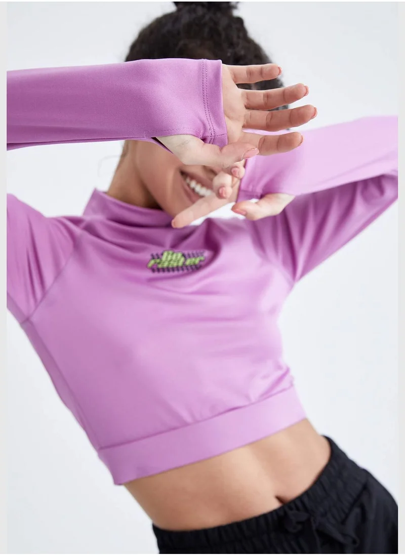 DeFacto Slim Fit Long Sleeve Crop Top