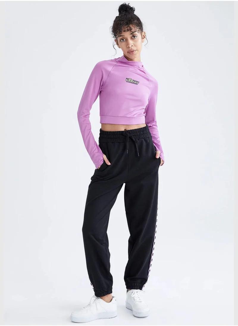 DeFacto Slim Fit Long Sleeve Crop Top