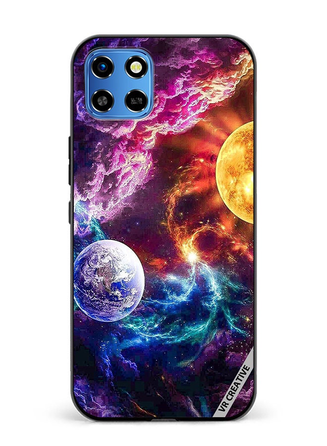 VR CREATIVE Protective Case Cover For Infinix Smart 6 HD Beautiful Galaxy Design Multicolour - Image 1