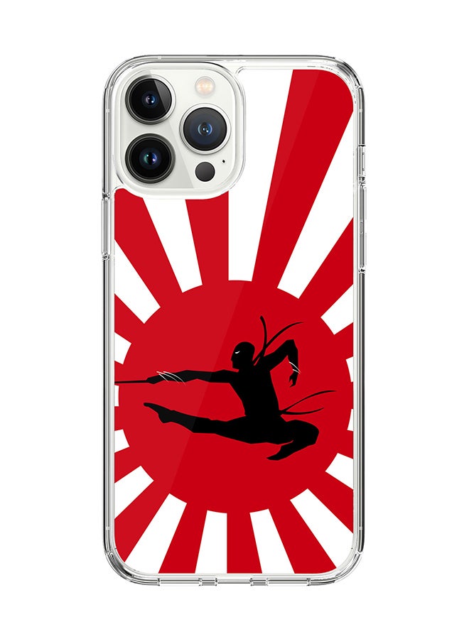 Stylizedd Classic Clear for Apple iPhone 14 Pro Max Case Hybrid Soft Cover Flexible Edges Anti Drop TPU PC Gel Thin Transparent Cover - Son Of Ninja Full Print
