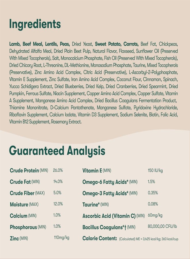 Jinx Premium Grain-Free Dry Dog Food, for All Lifestages - Grass-Fed Lamb, Sweet Potato & Carrot Dog Food with Superfoods for Immune Support & Probiotics for Digestive Support - No Fillers - 4lb - Image 5