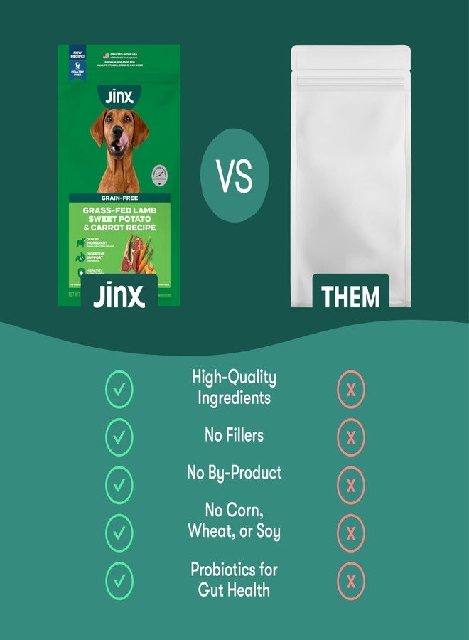 Jinx Premium Grain-Free Dry Dog Food, for All Lifestages - Grass-Fed Lamb, Sweet Potato & Carrot Dog Food with Superfoods for Immune Support & Probiotics for Digestive Support - No Fillers - 4lb - Image 2