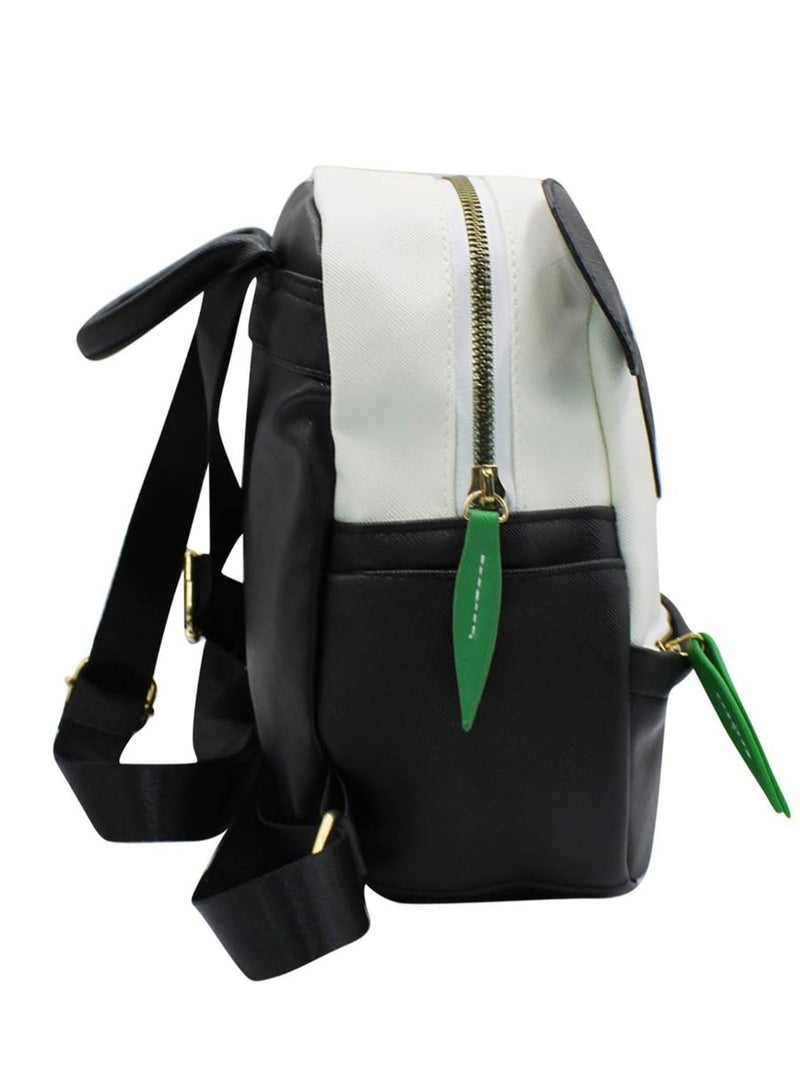 Panda Pattern Backpack Lovely for Women Girls Pu Leather Small Casual Shoulder Daypack Bag Travel Gift School Bag for Women Girls Students