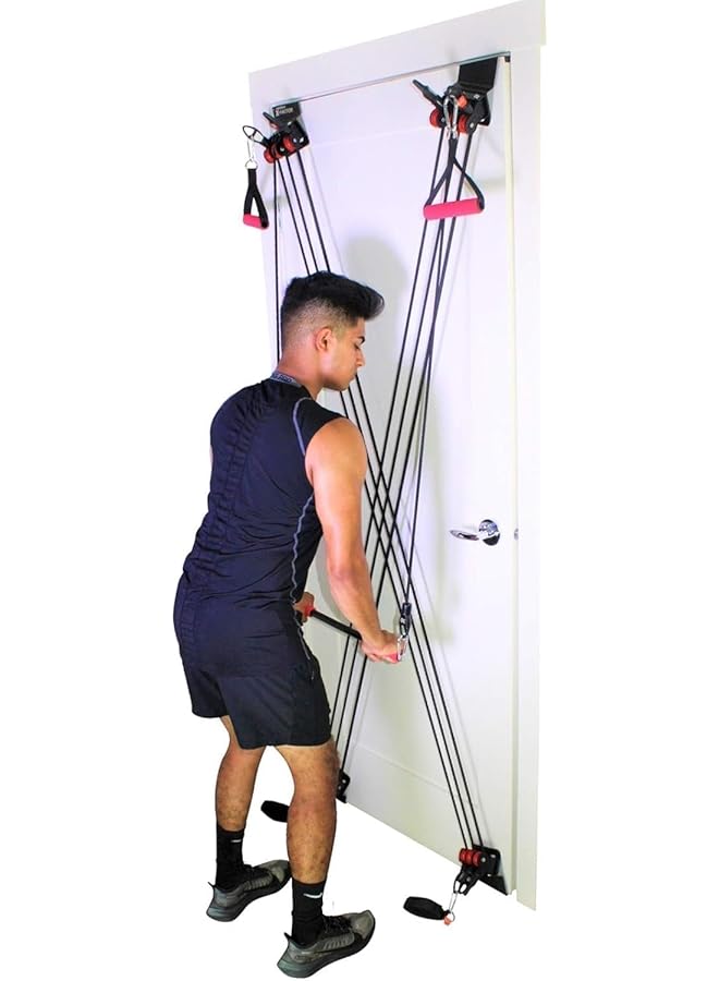 ALCOACH Home Fitness Resistance Band Training System Door Mounted Exercise Equipment With Handles Full Body Workout - Image 3