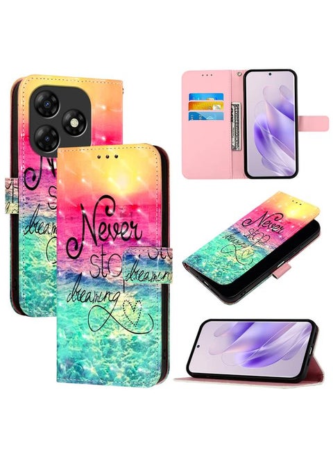 For Itel P55 4G 3D Painting Horizontal Flip Leather Phone Case(Chasing Dreams)