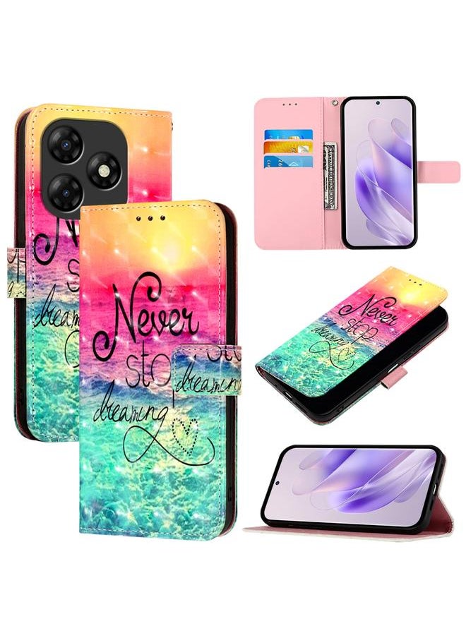 erorex - For Itel P55 4G 3D Painting Horizontal Flip Leather Phone Case(Chasing Dreams) - Image 1