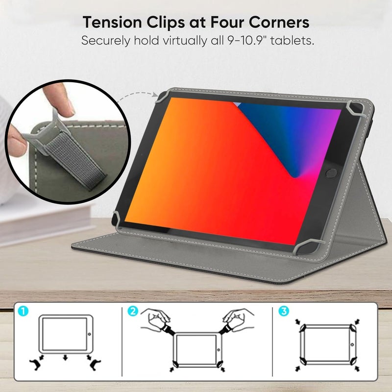 EKAM Universal Stand Folio Case Cover for All 7" Tablets, (Fire 7 tablet, Lenovo Tab M7 7 inch) Galaxy Tab E 7.0/ Tab A 7.0/ Oasis/Lenovo/RCA Voyager and More 6.5-7.5 inch Tablet (Bloosom) - Image 5