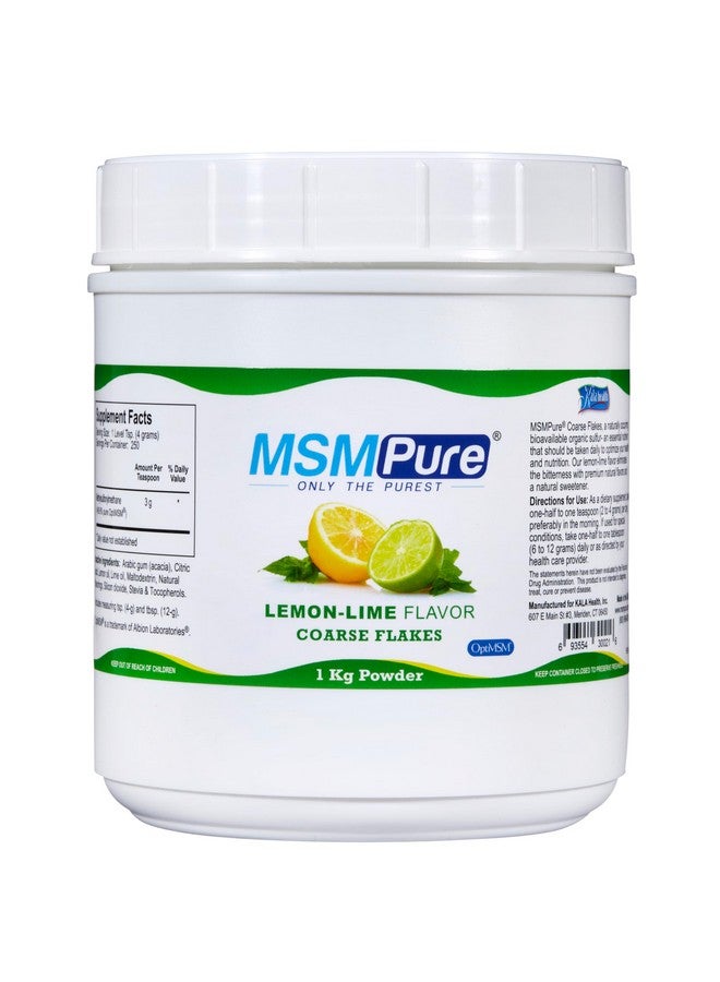 KALA HEALTH MSMPure Lemon Lime Flavored Coarse MSM Powder Flakes - US-Sourced MSM for Joint Health, Skin Appearance, and Hair & Nail Support - 2.2 lb, Organic Sulfur - Image 1