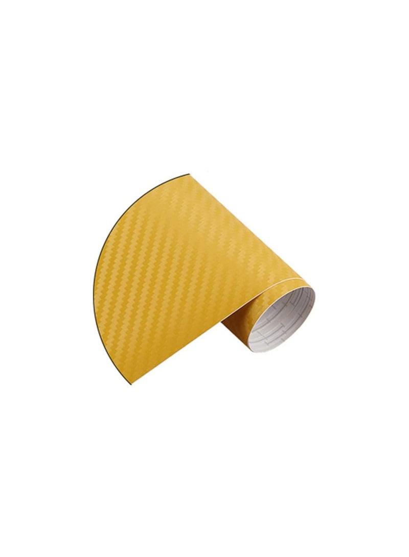 Roller sticker carbon yellow color suitable for cars Length 130 cm Width 30 meters