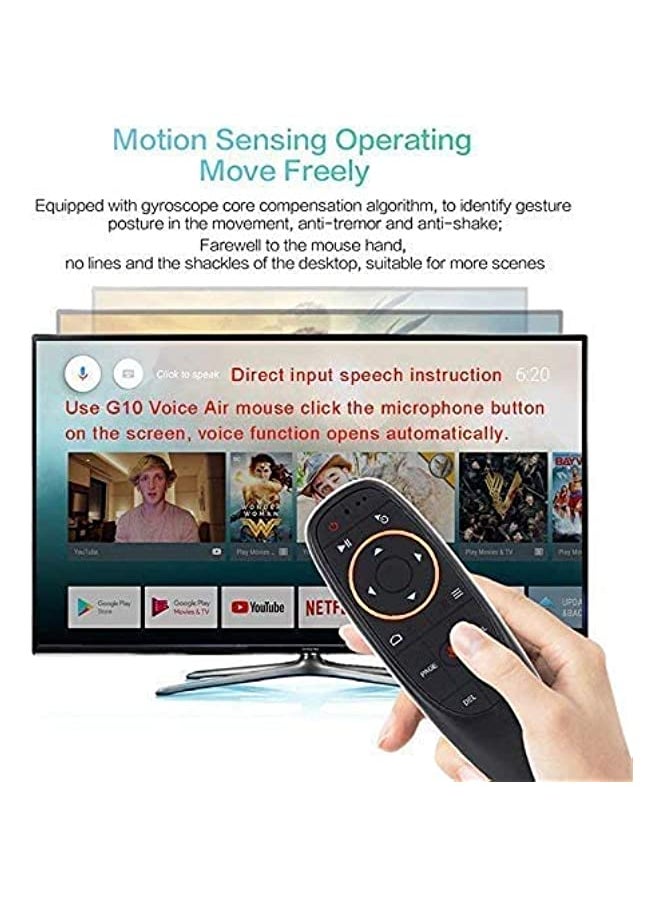 G10 Gyro Sensor Smart Remote Control Voice Control Wireless Air Mouse 2.4G RF with Microphone