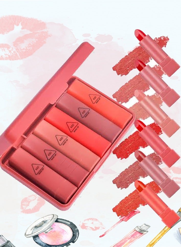 كي إس دي مجموعة أحمر شفاه صغيرة الحجم مكونة من 6 قطع - Image 4