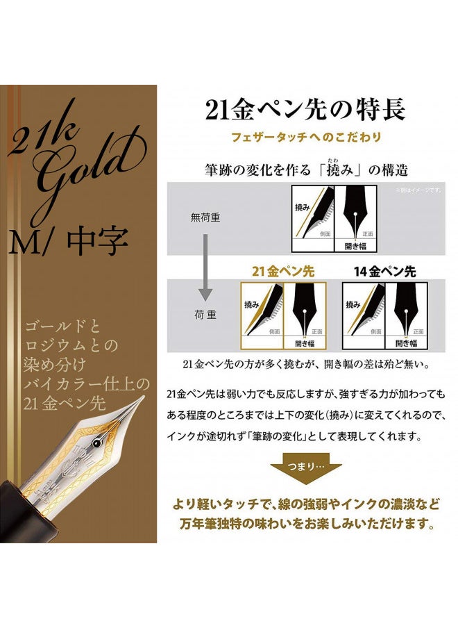 Sailor - Sailor Fountain Pen Professional gear silver 112037420 Middle Point - Image 1