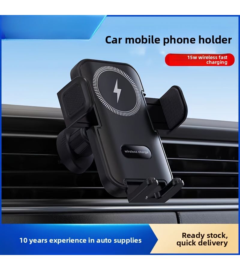 Black 2026 Super Enhanced Mechanical Car Wireless Charger Golden Triangle Wrap Around Locking Design - Image 4