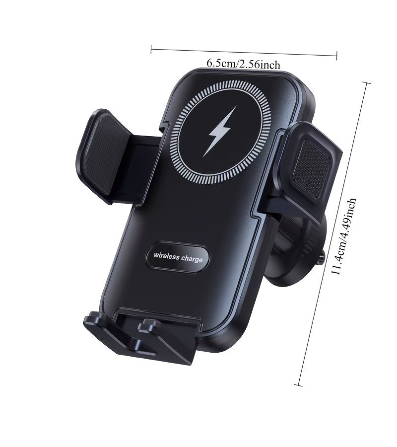 Black 2026 Super Enhanced Mechanical Car Wireless Charger Golden Triangle Wrap Around Locking Design - Image 2