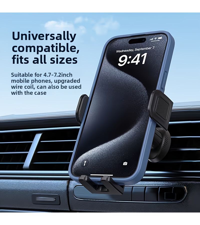 Black 2026 Super Enhanced Mechanical Car Wireless Charger Golden Triangle Wrap Around Locking Design - Image 5